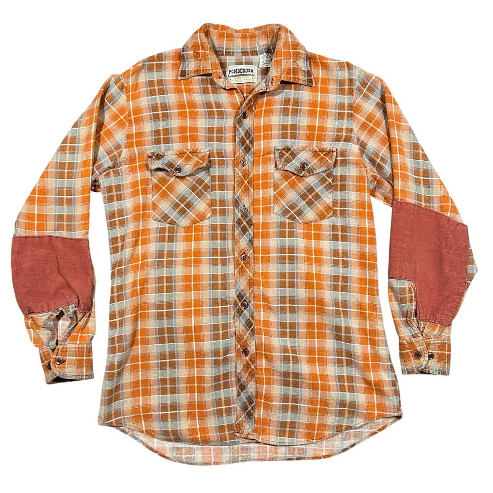 Vintage 70s 80s Ponderosa Rugged Shirts Plaid Western Flannel Workwear Shirt